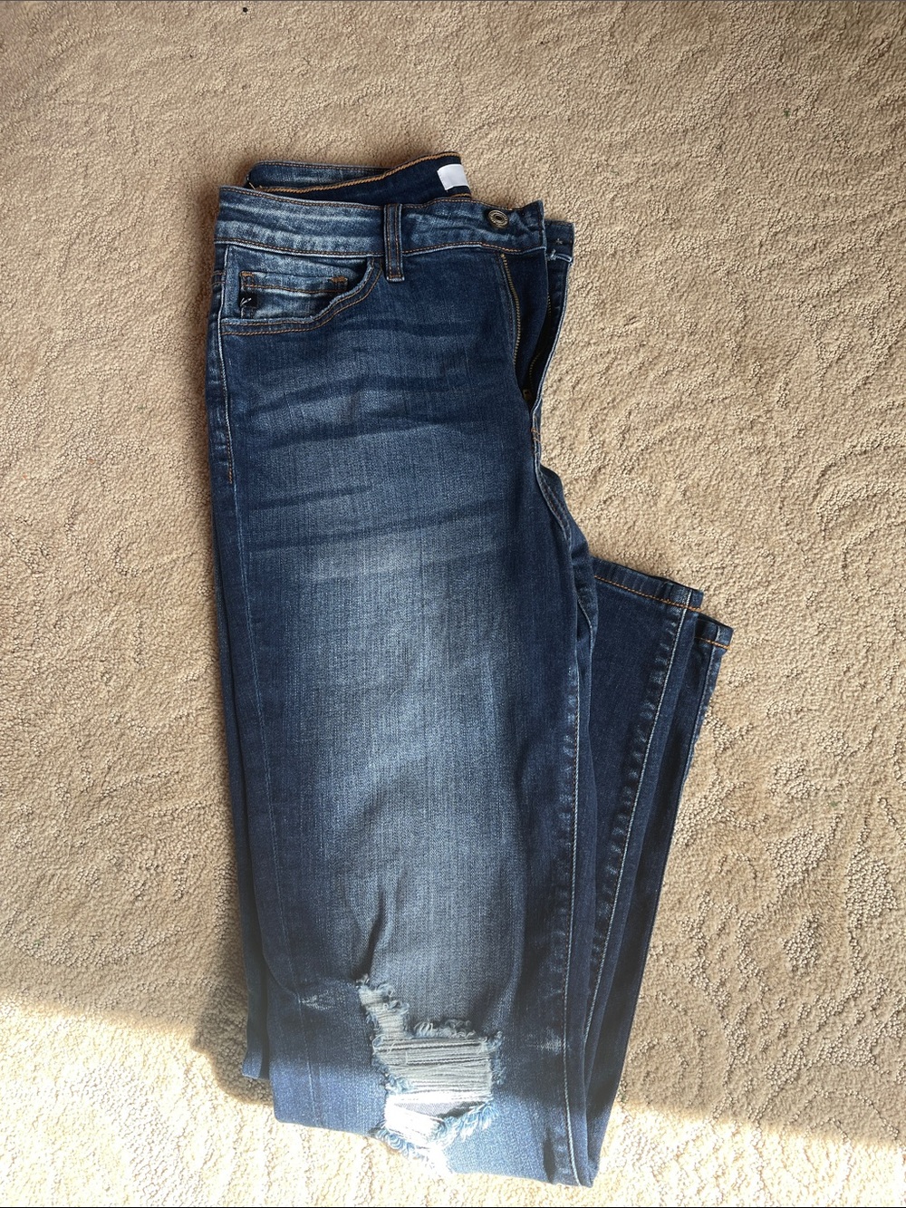 KanCan Dark Blue Distressed Skinny Jeans
